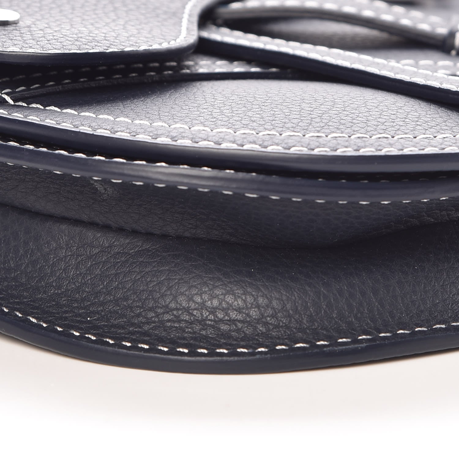 Christian Dior X KAWS Grained Calfskin Saddle Pouch Navy Blue 7 of 12