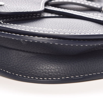 Christian Dior X KAWS Grained Calfskin Saddle Pouch Navy Blue 7 of 12