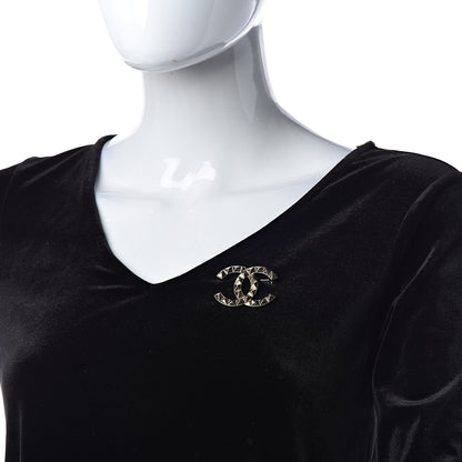 Chanel Studded CC Pin Brooch Gold 2 of 5