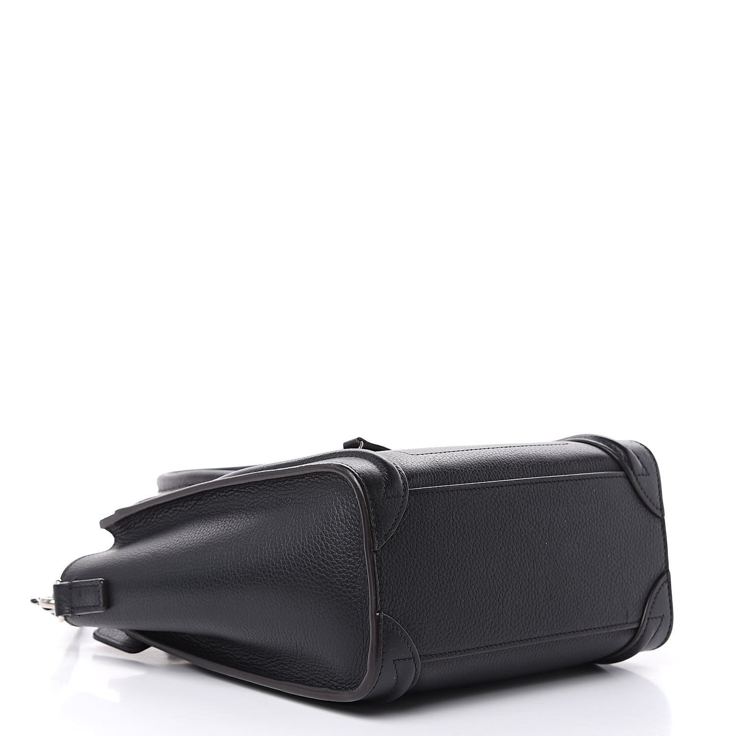 Drummed Calfskin Nano Luggage Black