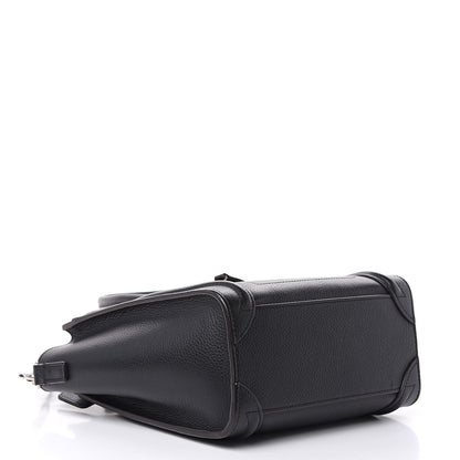 Celine Drummed Calfskin Nano Luggage Black 4 of 9