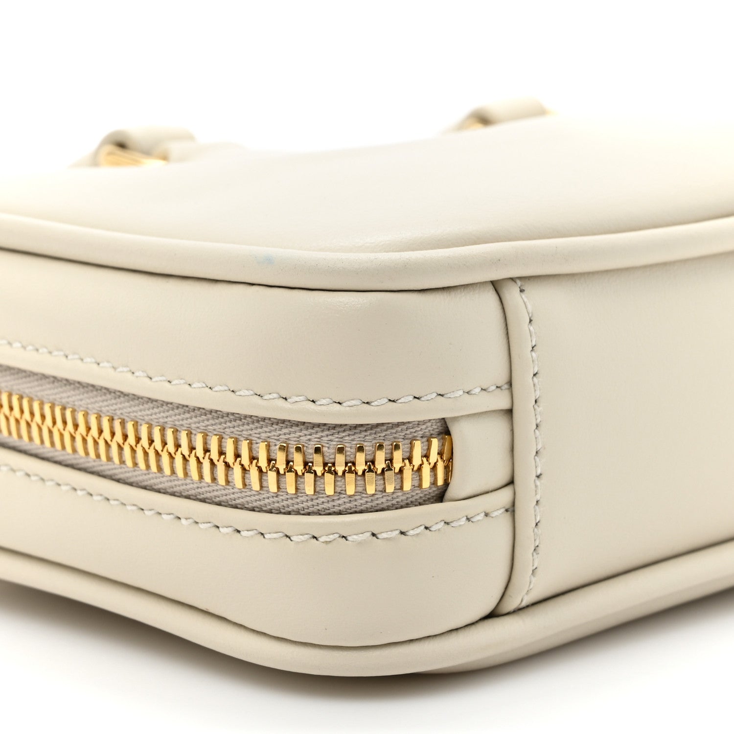 Miu Miu Calfskin Mini Arcadie Top Handle Bag Chalk White 9 of 11