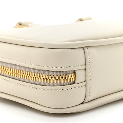 Miu Miu Calfskin Mini Arcadie Top Handle Bag Chalk White 9 of 11