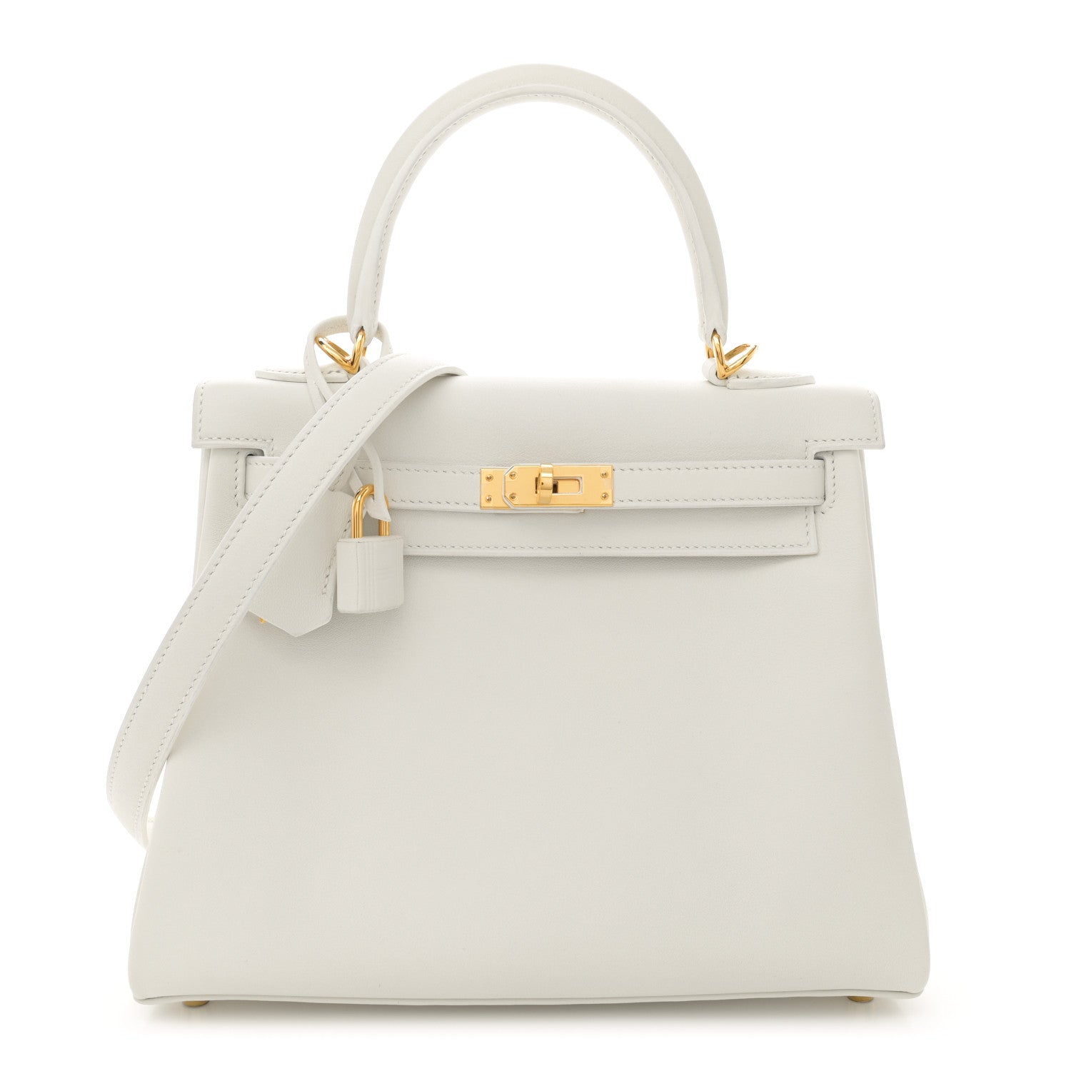 Hermes Swift Kelly Retourne 25 White 1 of 13