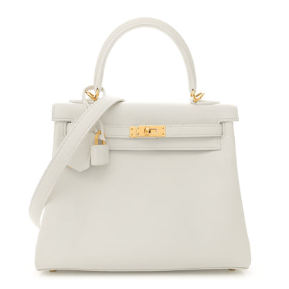 Hermes Swift Kelly Retourne 25 White 1 of 13