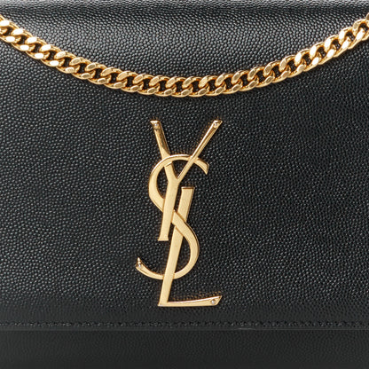 Saint Laurent Grain De Poudre Medium Classic Monogram Kate Satchel Black 9 of 11