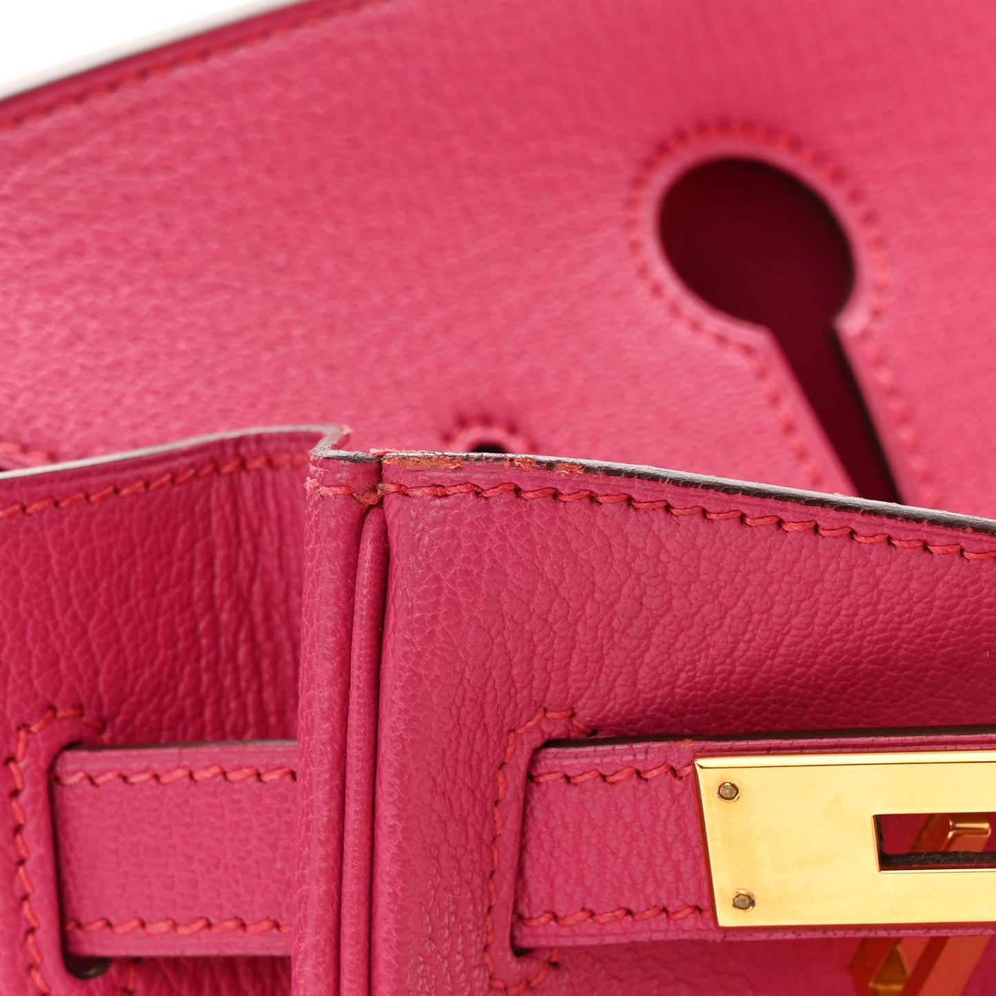 Chevre Mysore Birkin 30 Rose Shocking