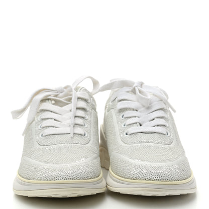 Chanel Sequin CC Sneakers 35.5 White 2 of 7