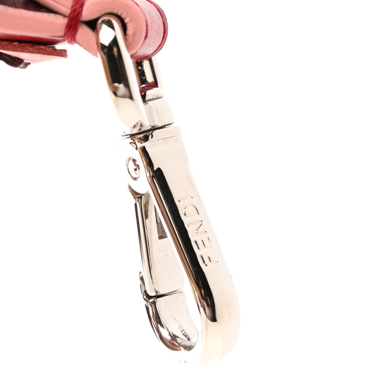 Fendi Vitello Dolce Flowerland Studded Strap You Ribes Bordeaux 4 of 5