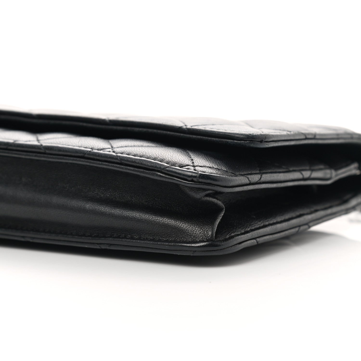 Chanel Lambskin Quilted Wallet On Chain WOC Black 11 of 13