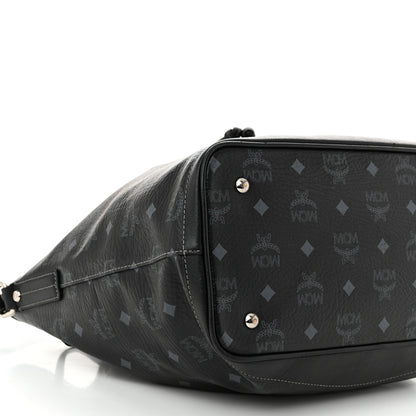 MCM Visetos Drawstring Bucket Bag Black 10 of 11