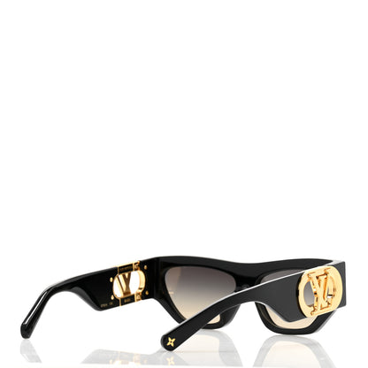 Louis Vuitton Acetate LV Link Square Sunglasses Z1661E Black 4 of 6