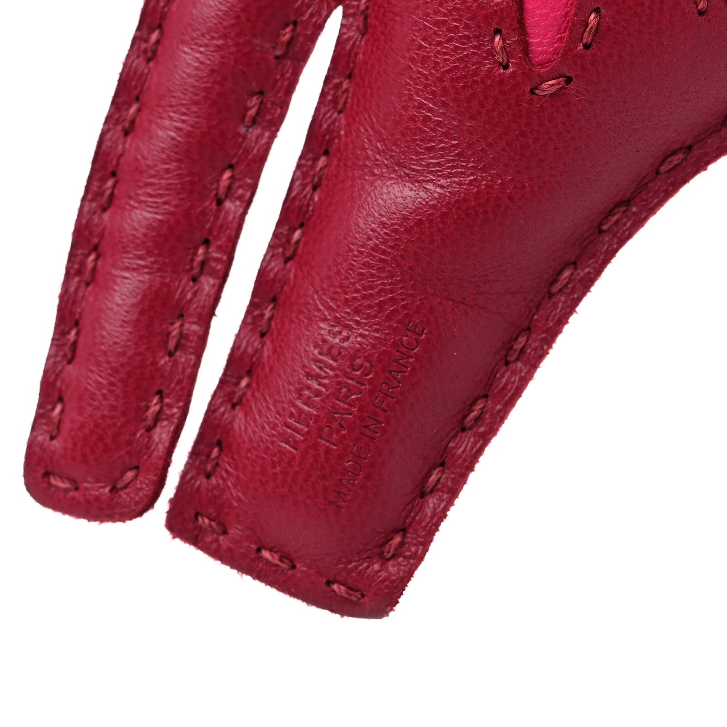 Hermes Milo Lambskin Rooroo Bag Charm Rouge H Rose Ete 3 of 4