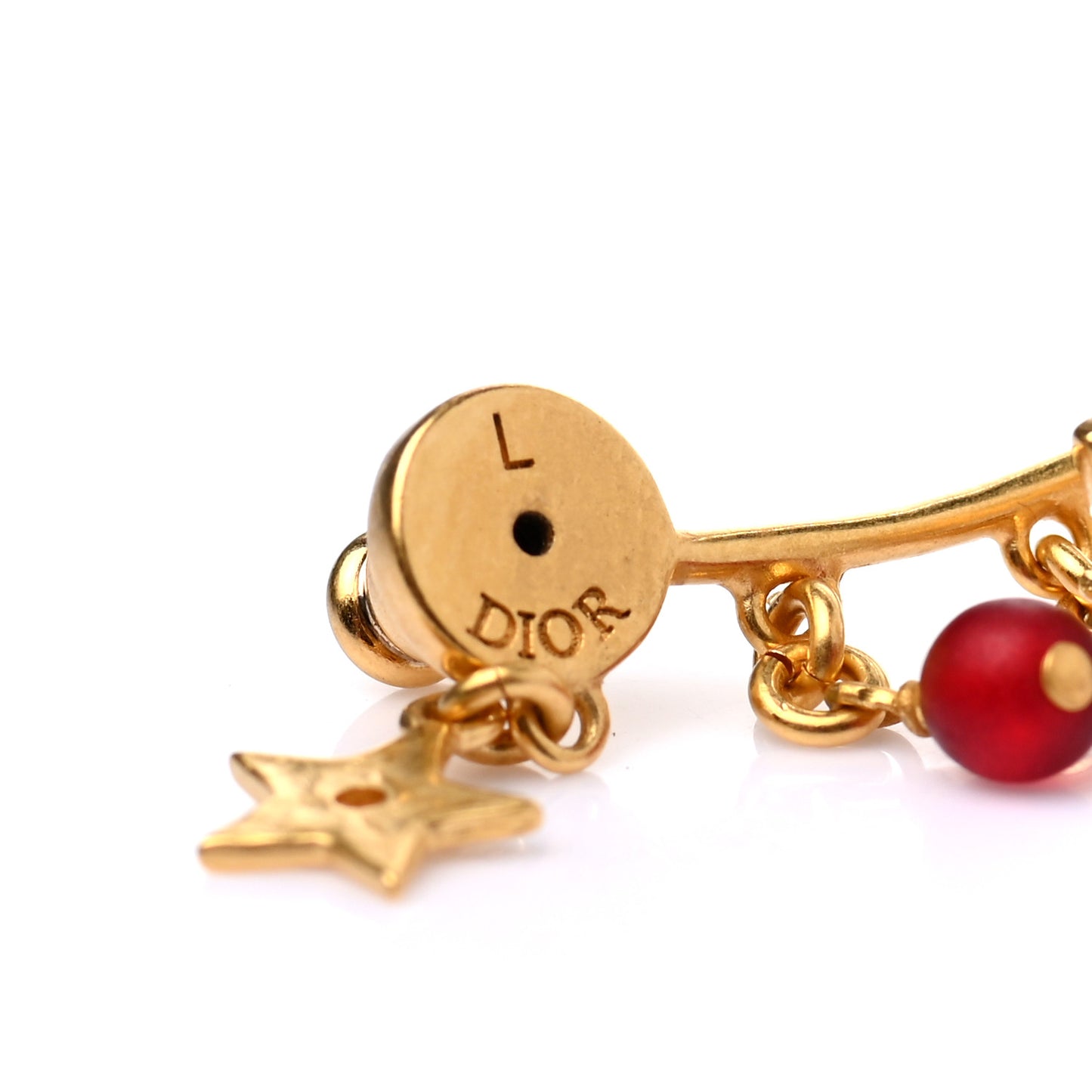 Pearl Crystal J'Adior Earrings Aged Gold Red