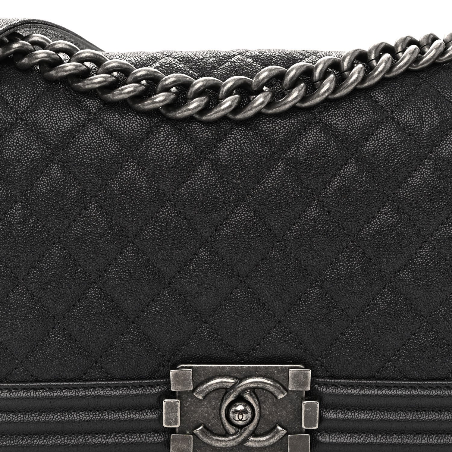 Chanel Caviar Quilted Medium Boy Flap Charcoal 15 of 19
