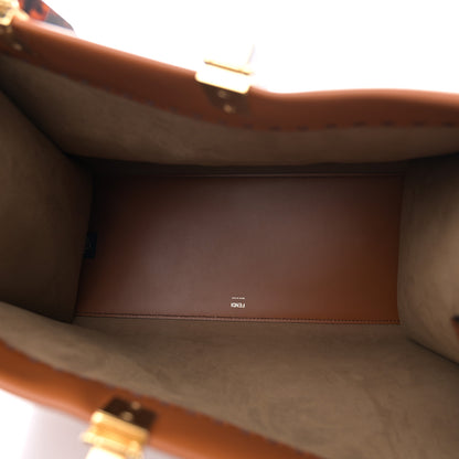 Fendi Vitello King Plexiglass Large Fendi Sunshine Shopper Tote Cuoio 5 of 9