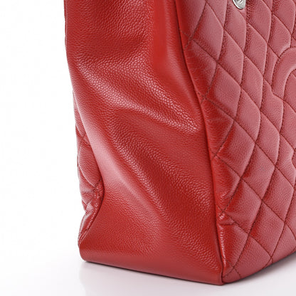 Chanel Caviar Quilted Grand Shopping Tote GST Red 16 of 18