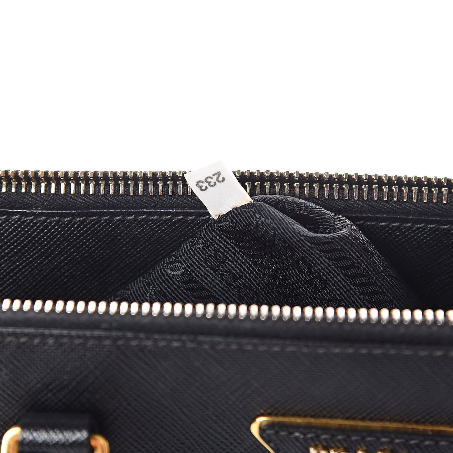 Saffiano Small Galleria Double Zip Tote Black