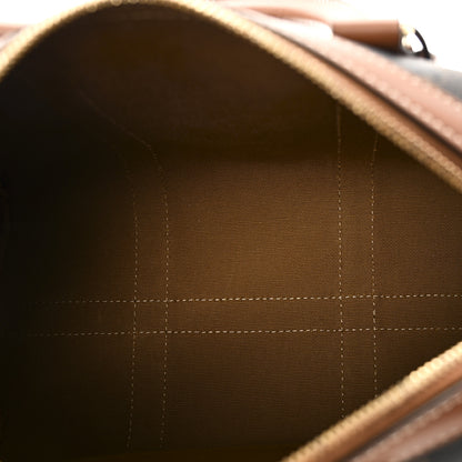 Celine Triomphe Canvas Calfskin Medium Boston Bag Tan 5 of 10