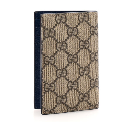 Gucci GG Supreme Monogram Bi-Color Long Card Case Beige Dark Brown 3 of 8