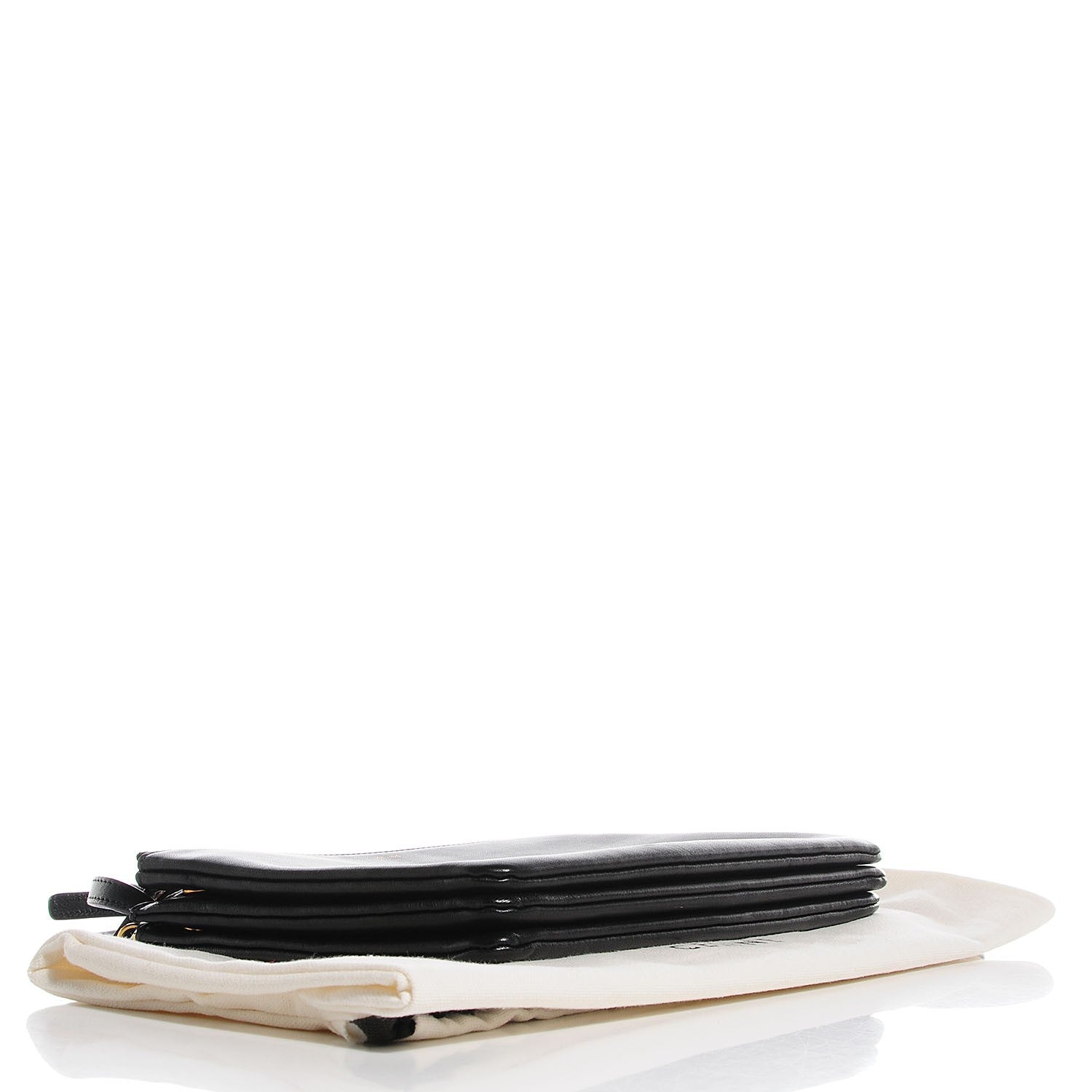 Celine Lambskin Large Trio Crossbody Bag Black 4 of 7