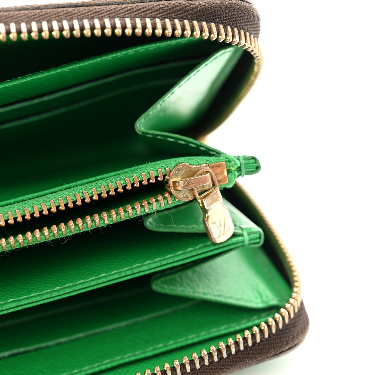 Monogram Kusama Pumpkin Dots Zippy Wallet Green