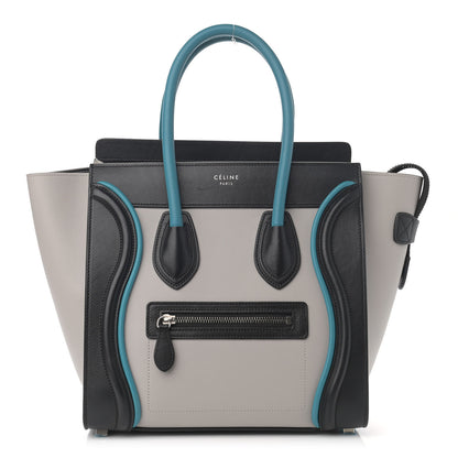 Celine Smooth Calfskin Micro Tri-Color Luggage Turquoise 1 of 12