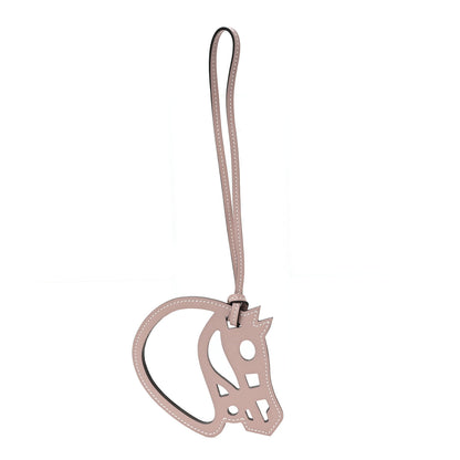 Hermes Swift Paddock Cheval Horse Bag Charm Glycine 1 of 3
