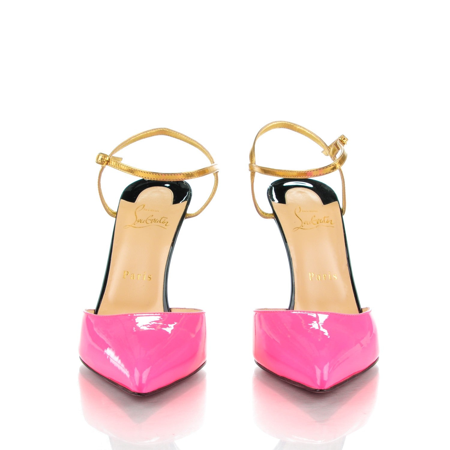 Christian Louboutin Patent Specchio Rivierina 100 Pumps 39 Shocking Pink 2 of 8