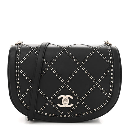 Chanel Calfskin Coco Eyelets Small Flap Bag Black 1 of 11