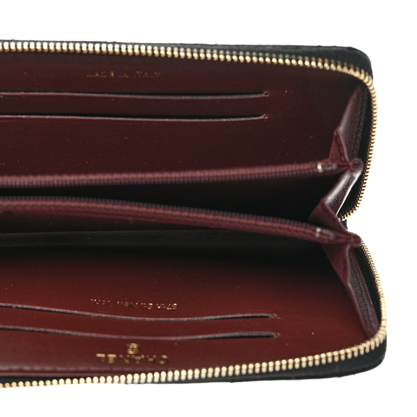 Aged Calfskin Quilted Small New York Charms 2.55 Reissue Zip Around Wallet Black