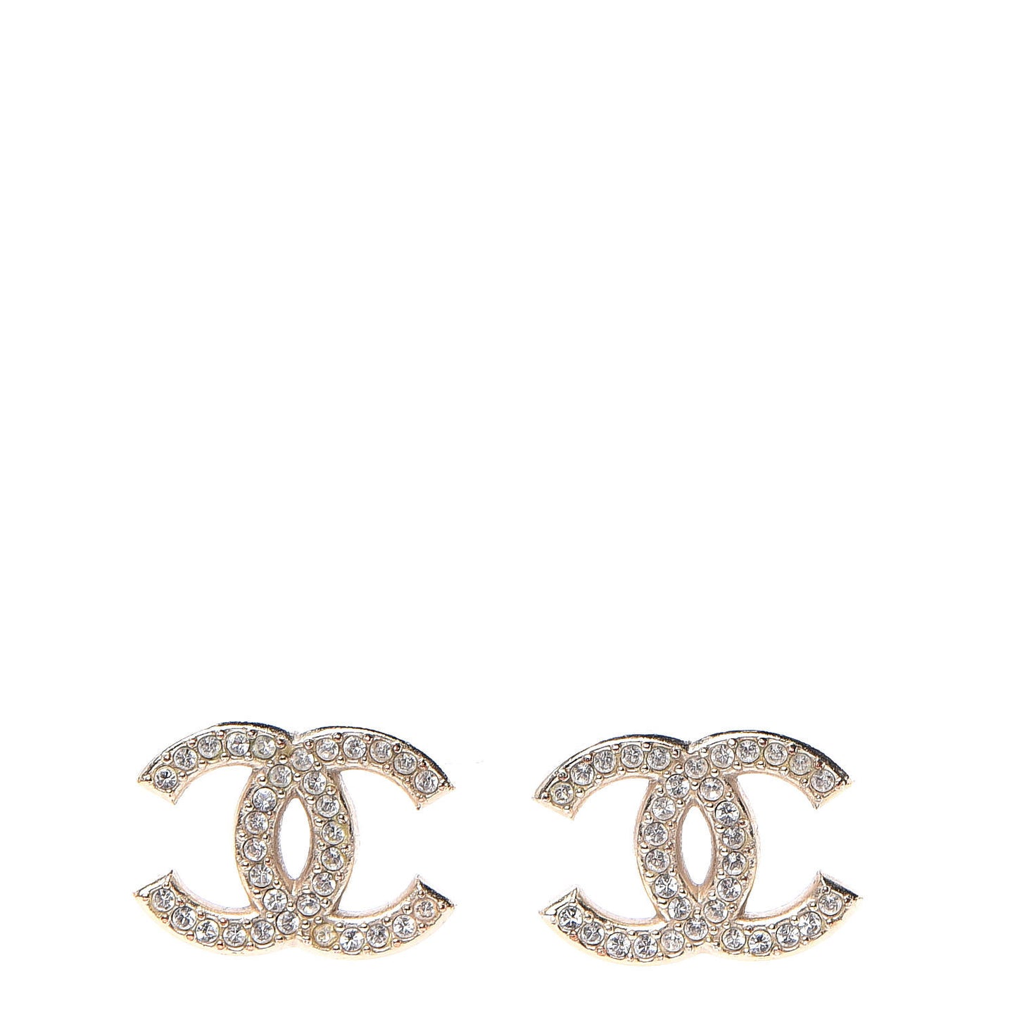 Crystal CC Earrings Gold