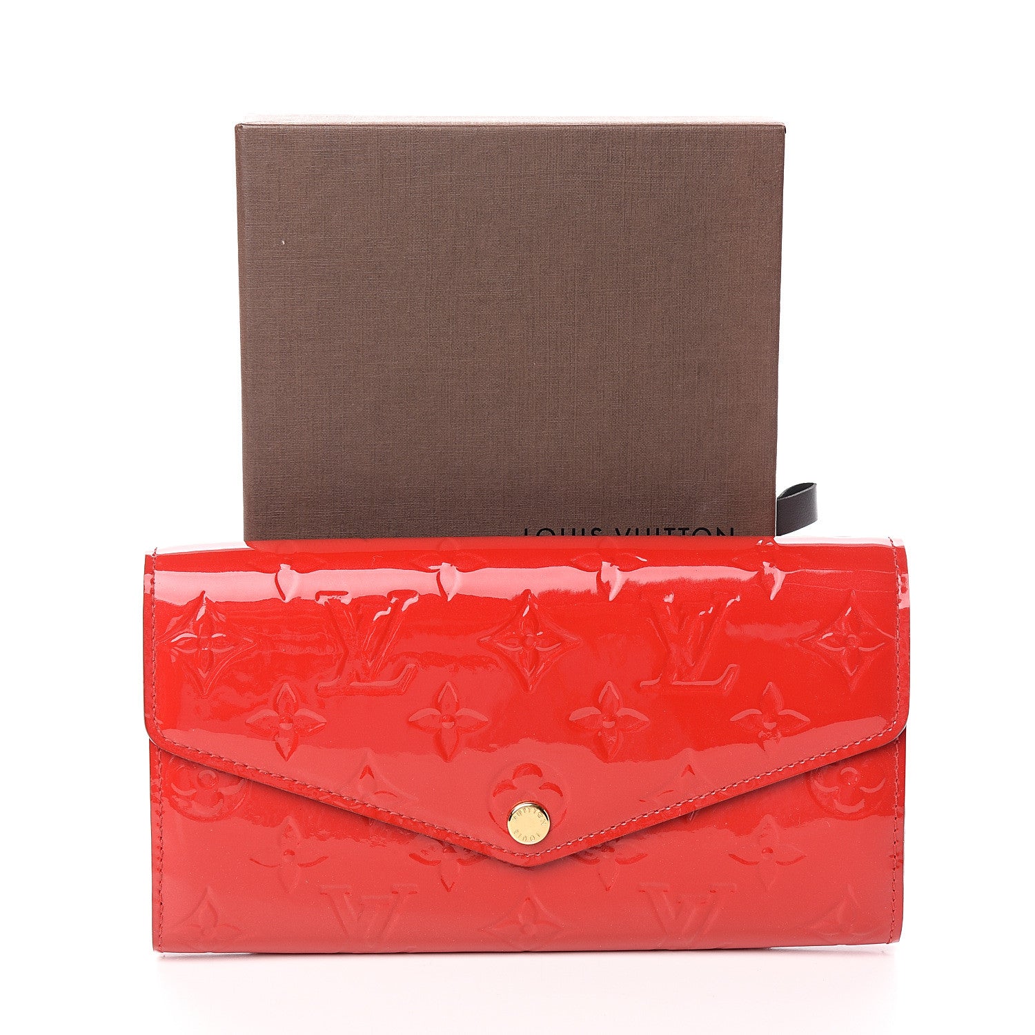 Louis Vuitton Vernis Sarah Wallet NM Cherry 6 of 6