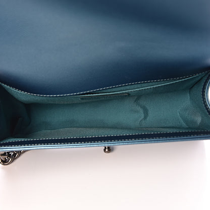 Chanel Metallic Caviar Quilted Medium Boy Flap Turquoise 5 of 11