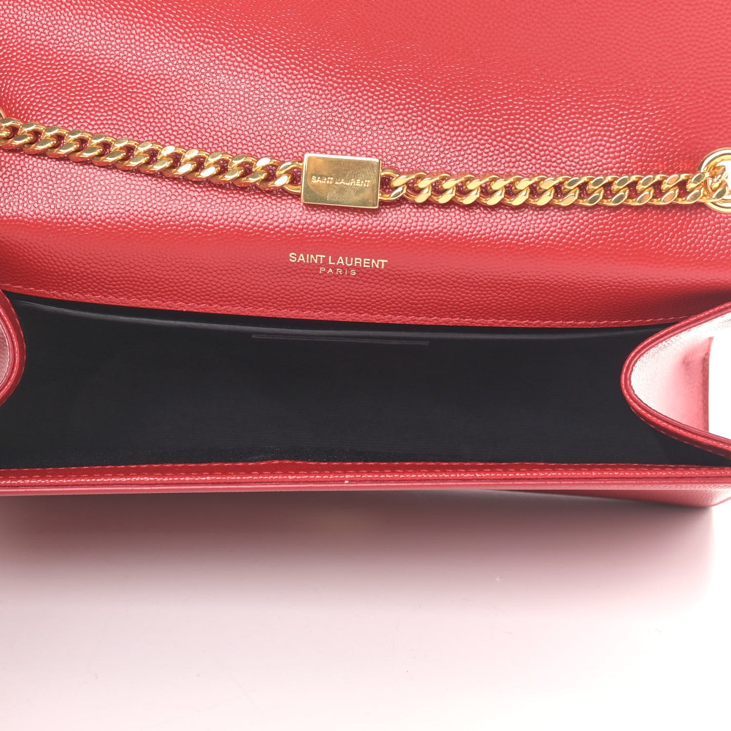 Grain De Poudre Medium Monogram Kate Satchel Red