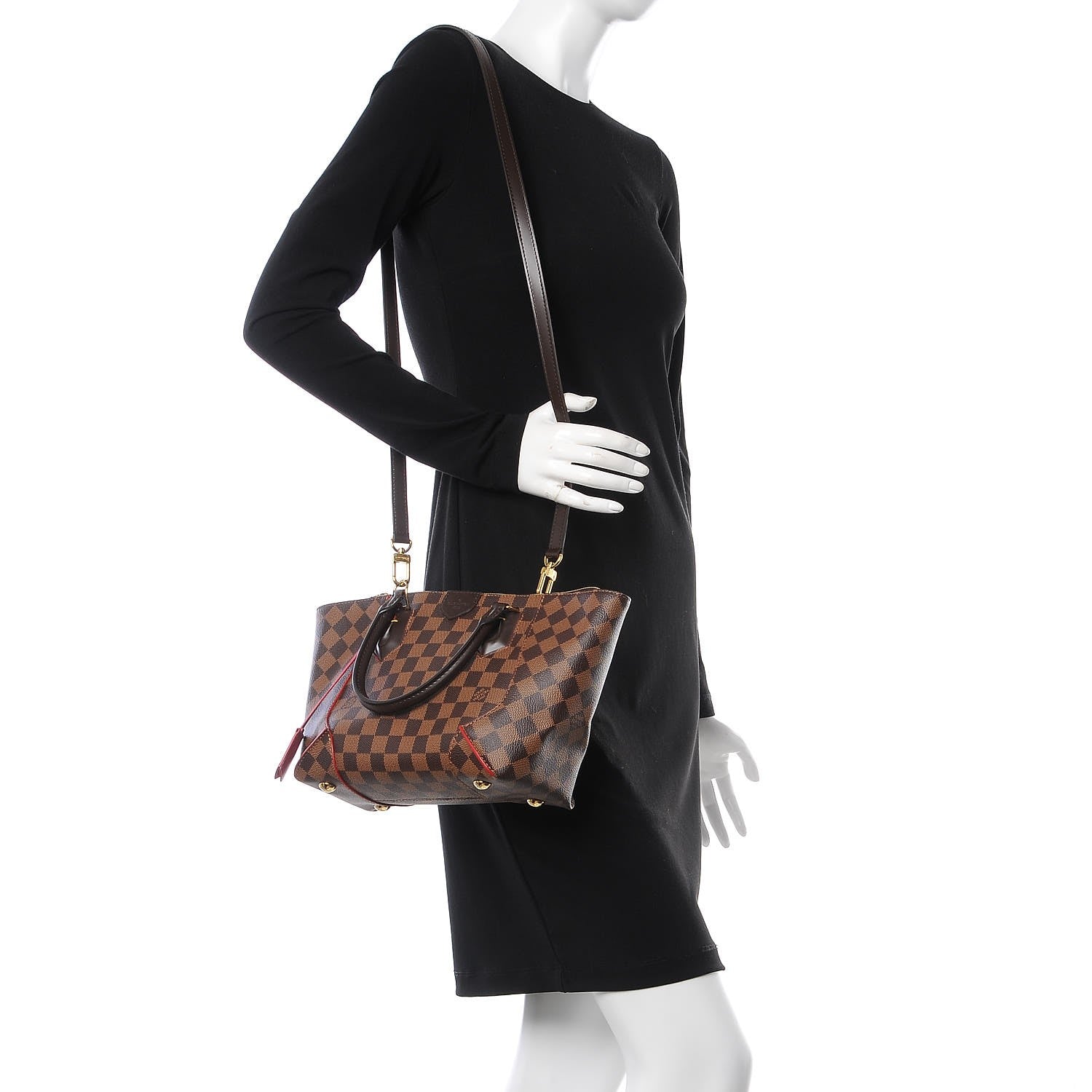 Louis Vuitton Damier Ebene Caissa Tote PM Cherry 2 of 8