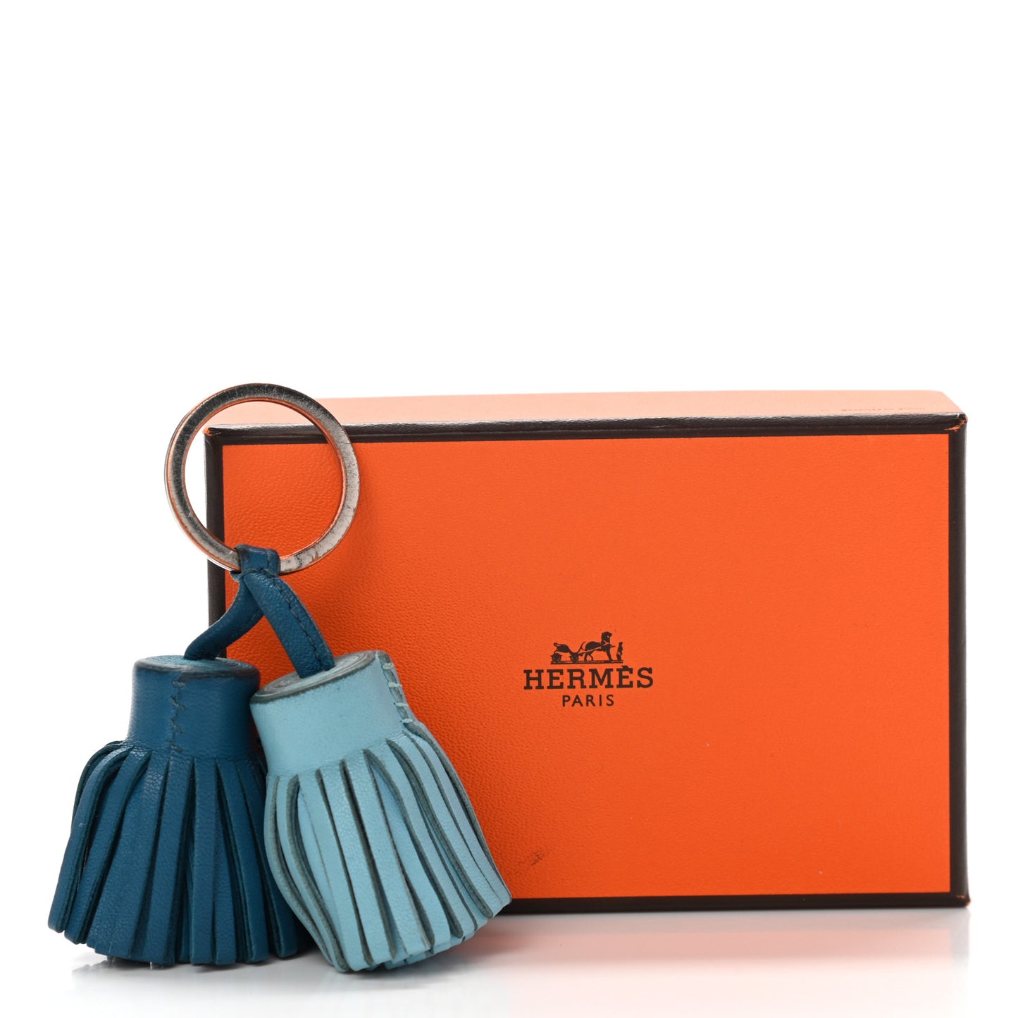 Lambskin Carmen Uno-Dos Key Holder Bleu Izmir Lagon