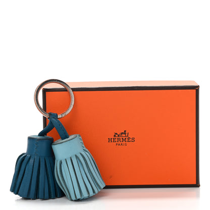 Hermes Lambskin Carmen Uno-Dos Key Holder Bleu Izmir Lagon 6 of 6
