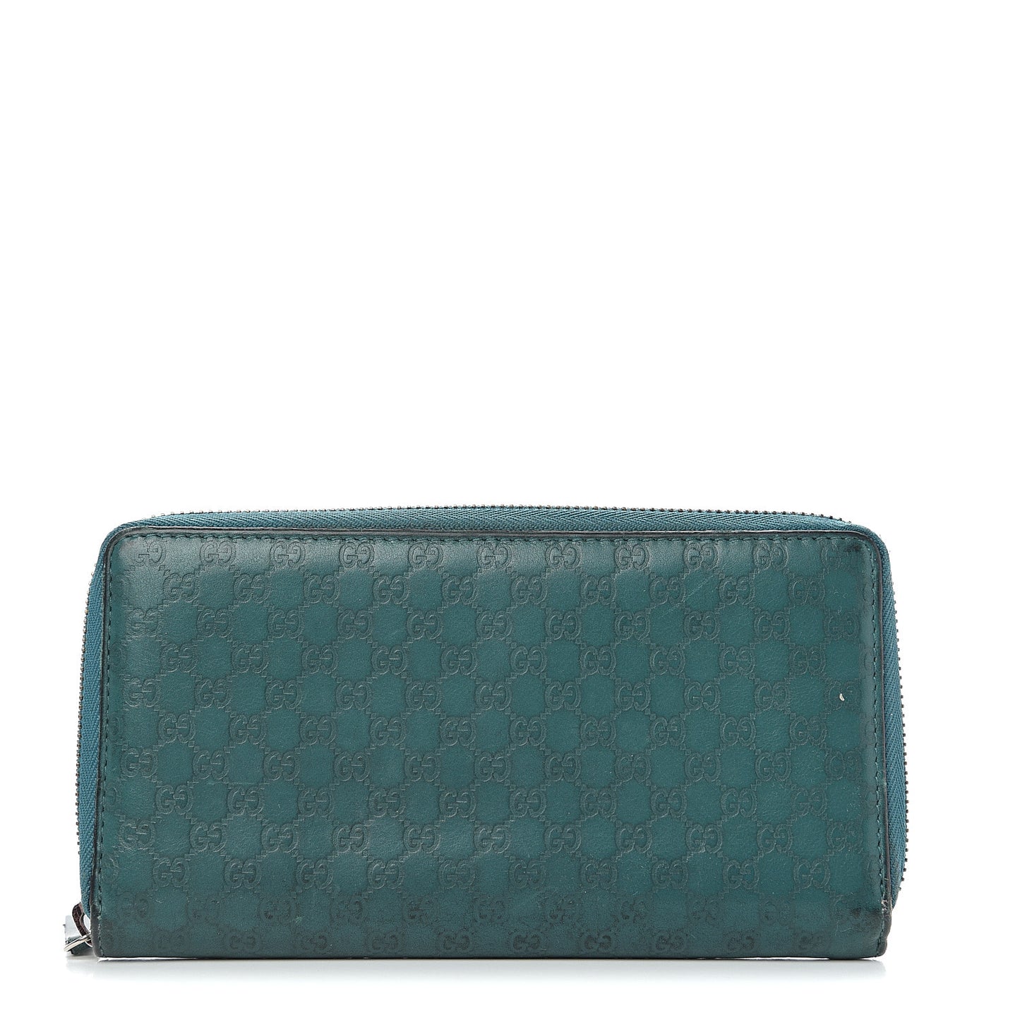 Microguccissima Zip Around Wallet Deep Cobalt