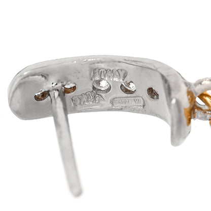 Roberto Coin 18K Yellow White Gold Diamond Drop Earrings 3 of 4