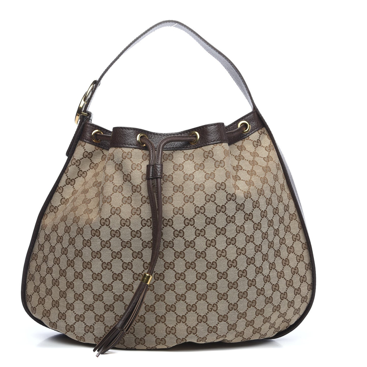 Monogram Medium Interlocking Icon Shoulder Bag Dark Brown