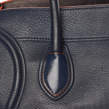 Celine Supple Calfskin Large Phantom Luggage Navy Blue Orange 17 of 25
