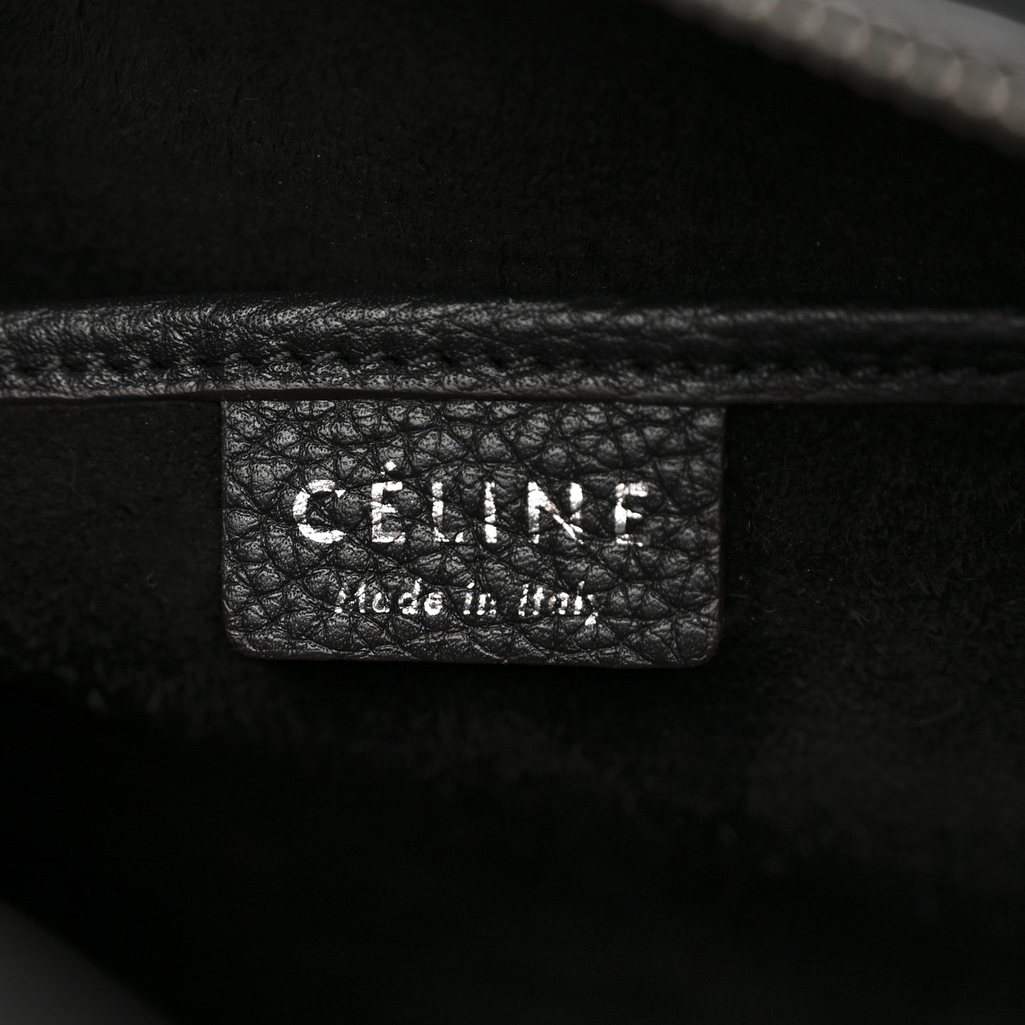 Drummed Calfskin Nano Luggage Black
