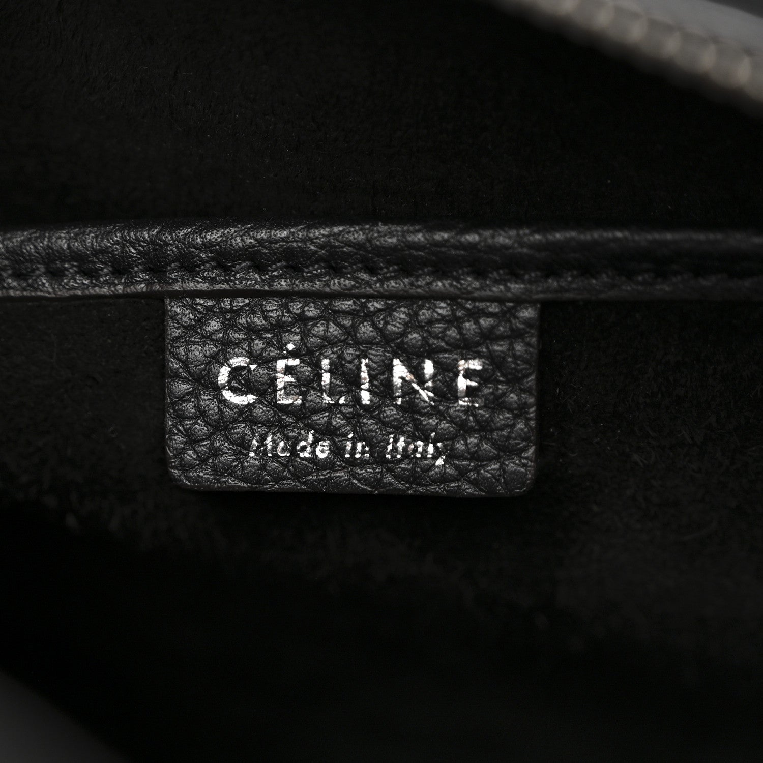 Celine Drummed Calfskin Nano Luggage Black 7 of 11