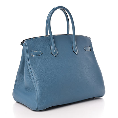 Hermes Togo Birkin 35 Blue Jean 3 of 36