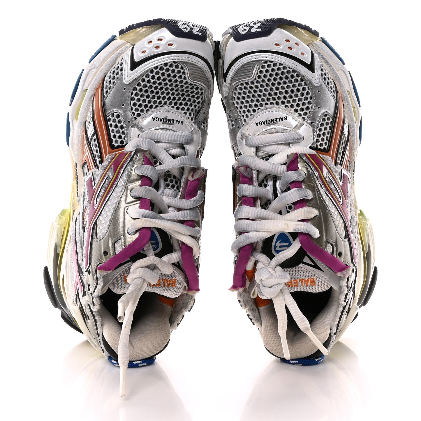 Mesh Rubber Womens Runner Sneakers 39 Multicolor