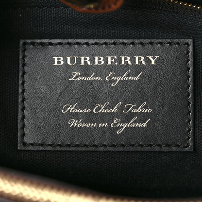Burberry House Check Grainy Calfskin Medium Banner Tote Brown 4 of 7