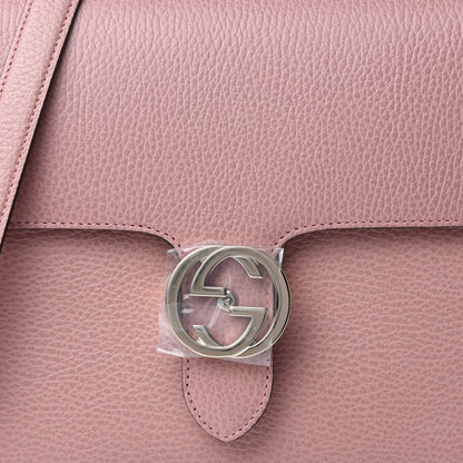 Gucci Dollar Calfskin Medium Interlocking G Top Handle Shoulder Bag Soft Pink 10 of 10