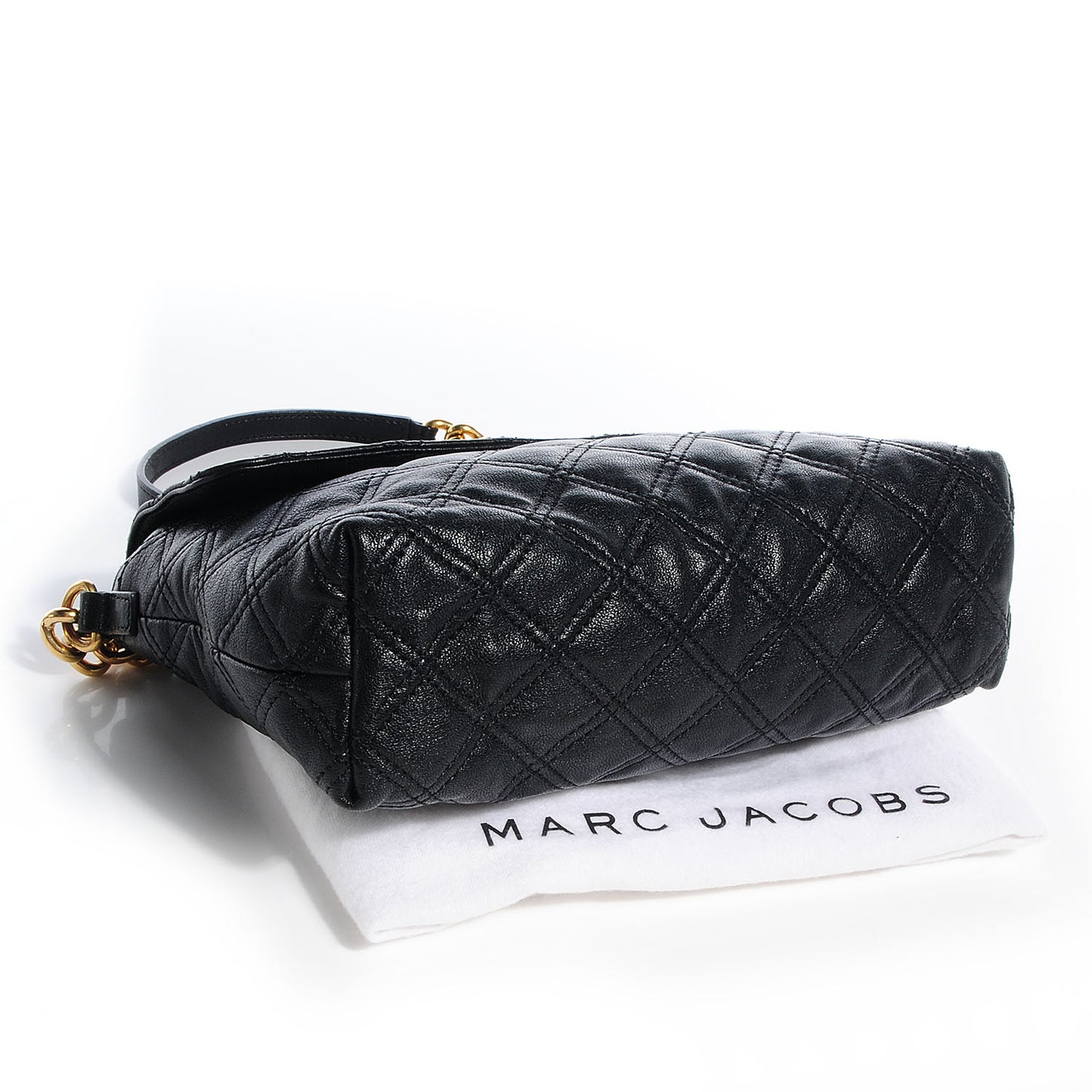 Quilted Lambskin The Large Single Flap Black