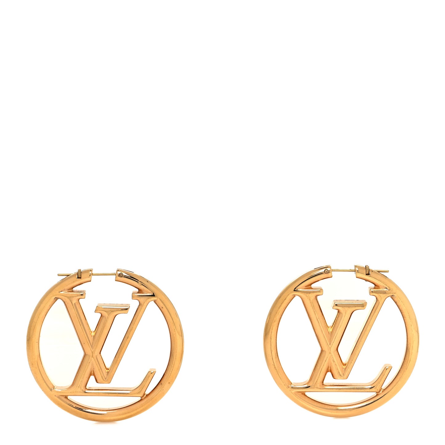Metal Louise Hoop Earrings Gold